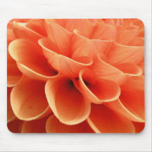 Beautiful Peach Colored Dahlia Flower Petals Mouse Pad