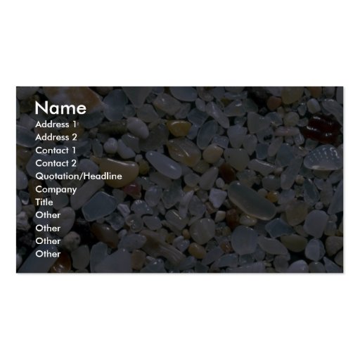 Beautiful Pebbles from Mazatlan, Mexico Business Card (front side)