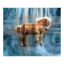 Beautiful Percheron Draft Horse Modern Art Poster