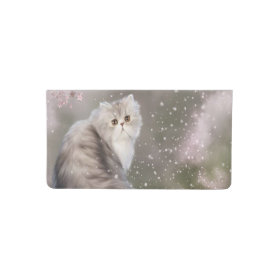 Beautiful persian kitty cat checkbook cover