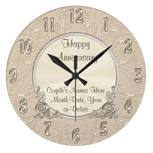 Beautiful PERSONALIZED Anniversary Clock Zazzle