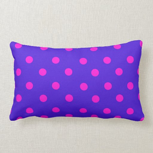 Beautiful Pink and Purple Polka Dots Throw Pillows Zazzle