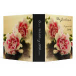 Beautiful Pink Carnation Wedding Photo Album binders