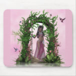 Beautiful Pink Elf under an Archway Mousepad