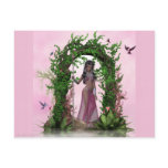 Beautiful Pink Elf under an Archway Postcards