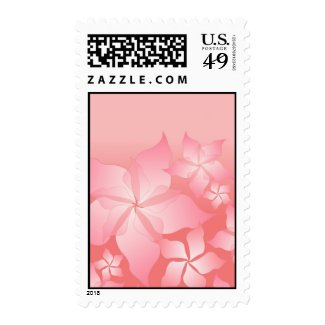 Beautiful Pink Floral Abstract Postage Stamp Stamps
