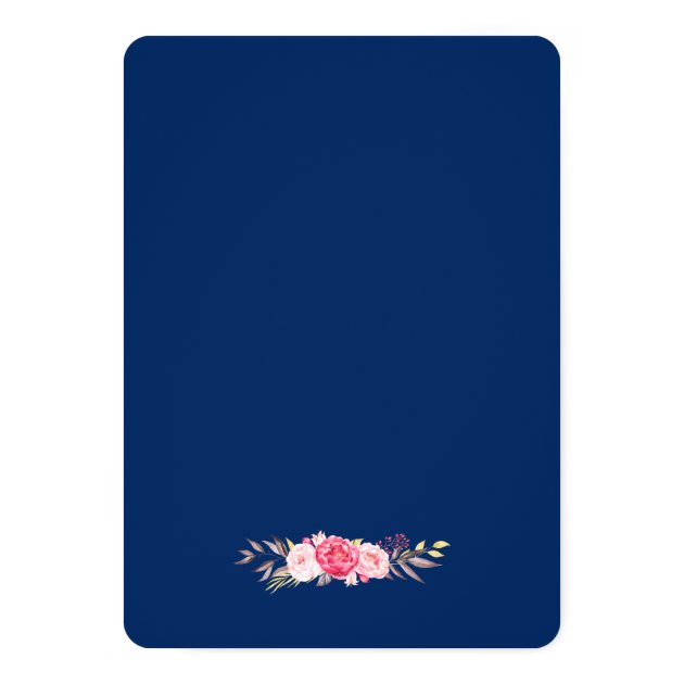 Beautiful Pink Floral Botanical Bridal Shower Card