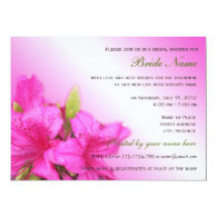 Beautiful pink  flower bridal shower invitation personalized announcement
