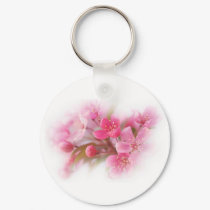 Beautiful pink flowers keychains