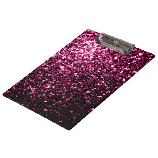 Beautiful Pink glitter print Clipboard Zazzle