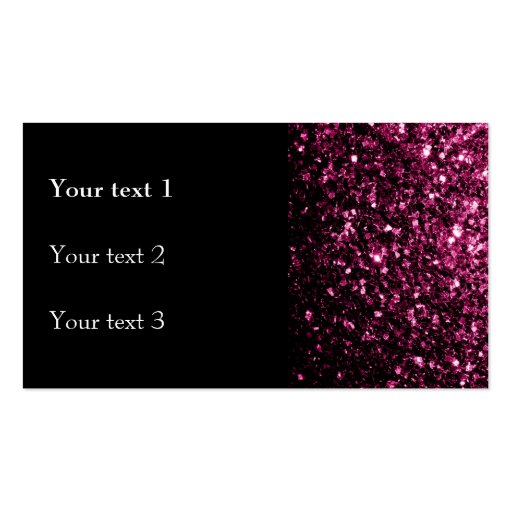 Beautiful Pink glitter sparkles Business Card Templates (front side)