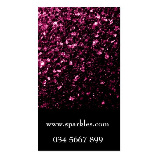 Beautiful Pink glitter sparkles Business Card Templates (back side)