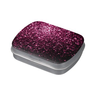 Beautiful Pink glitter sparkles Jelly Belly Candy Tins