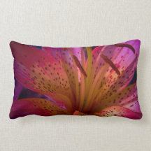 Beautiful Pink Lily Throw Pillows