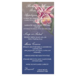 beautiful pink orchid on deep blue wedding custom rack cards