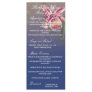 beautiful pink orchid on deep blue wedding custom rack cards