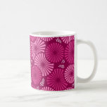 Beautiful, pink retro floral mug