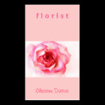 Beautiful pink rose business card business cards