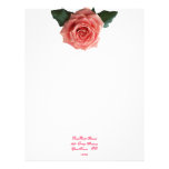 Beautiful 'Pink Rose' Flower Letterhead Template