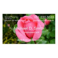 beautiful pink rose flower professional business card templates