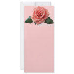 Beautiful 'Pink Rose' Flower Rack Card
