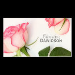 Beautiful pink roses business cards