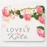 Beautiful pink roses mousepads