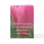 Beautiful Pink Tulip Daughter Birthday Card