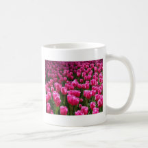 Beautiful Pink Tulips Mugs