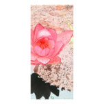 beautiful pink waterlily flower photo art rack card template