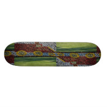Beautiful Planted flowers shaped like train engine Skateboard Deck
