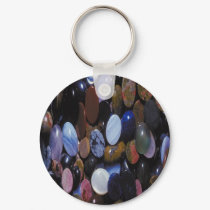 Beautiful polished colored rocks, on keychain by design_girl Beautiful polished colored rocks, on keychain