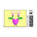Beautiful Polka Dot Roses Postage Stamp