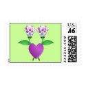Beautiful Polka Dot Roses Postage Stamp