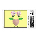 Beautiful Polka Dot Roses Postage Stamp
