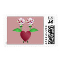 Beautiful Polka Dot Roses Postage Stamp