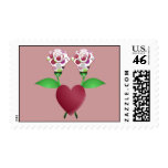 Beautiful Polka Dot Roses Postage Stamp