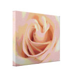 Beautiful Posterized Peach Pink Rose Digital Art Stretched Canvas Prints
