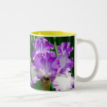 Beautiful Purple and White Iris Mug