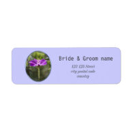 Beautiful purple garden flower address labels custom return address label