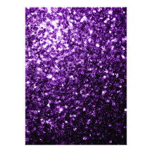Beautiful Purple sparkles Personalized Invitation