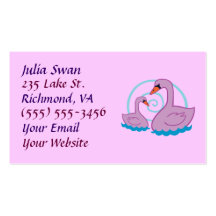 Beautiful Purple Swan Business Cards