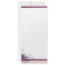 Beautiful purple swirls and blossom rack card