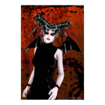 Beautiful Rage Gothic Vampire Art Poster posters by darkdreams Beautiful Rage Gothic Vampire Art Poster posters