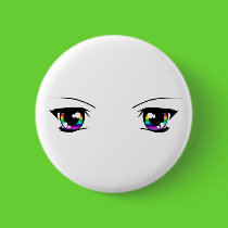 Beautiful Rainbow "anime eyes" badge buttons by jaceyevans Beautiful Rainbow "anime eyes" badge buttons
