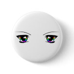 Beautiful Rainbow "anime eyes" badge Button