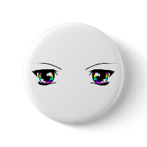 Beautiful Rainbow "anime eyes" badge buttons by jaceyevans Beautiful Rainbow "anime eyes" badge buttons