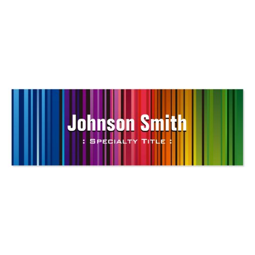 Beautiful Rainbow Colors - Contemporary Colorful Business Card (front side)