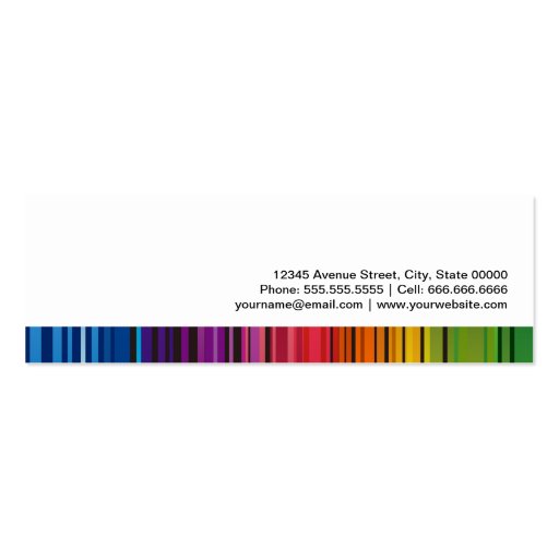 Beautiful Rainbow Colors - Contemporary Colorful Business Card (back side)