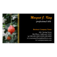 Beautiful red flower business card. business card template